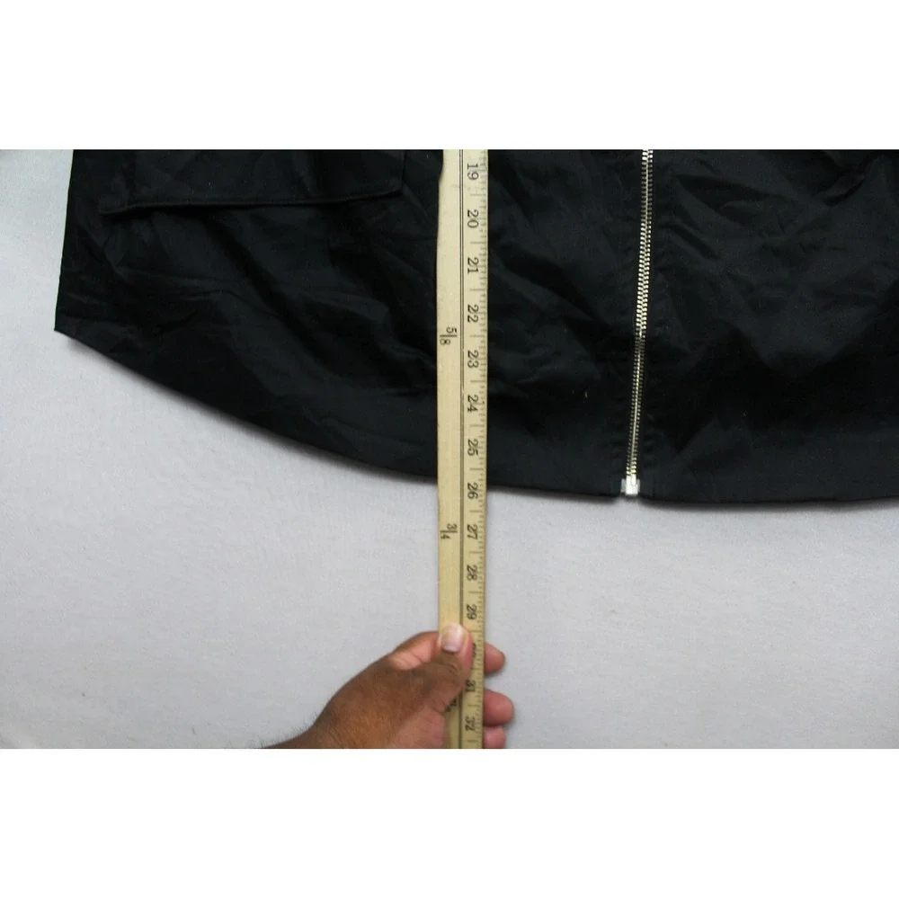 Avenue Jacket Womens Eighteen Twenty Black Excellent Balloon Sleeve Swing Zip